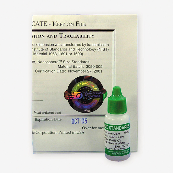 PARTICLE SIZE STANDARDS
