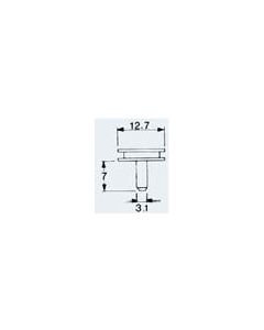 Specimen Mount, Dia: 12,7mm, slotted head, tapered end pin