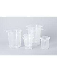 Tri-Corn Beakers, Plastic, Disposable, 100 pieces