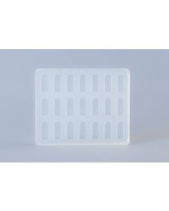 Standard Flat Embedding Mold, 21 numbered cavities measures, each