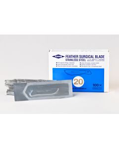Feather, Sterile Scalpel Blades, #20, 100/bx