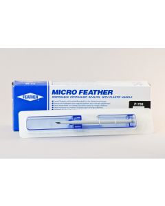 Feather, Sterile MicroScalpels, 30°, Plastic Handle, 5/bx