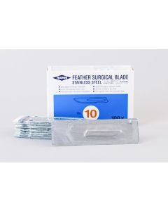 Feather, Sterile Scalpel Blades, #10, 100/bx