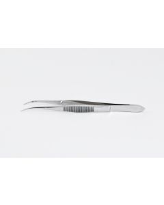 Stainless Steel Forceps, curved, 100mm