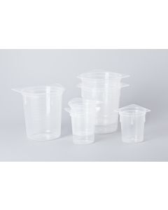 Tri-Corn Beakers, Plastic, Disposable, 1000ml, 100 pieces