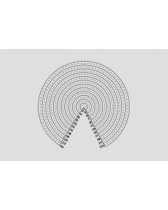 NE22 - Concentric Circles (broken), 0,5mm - 12,mm, different diameters