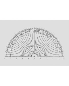 NE25 - 180° Full Protractor, 10mm, different diameters