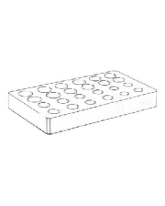 Tube Rack for 38mm Tubes (6 holes)