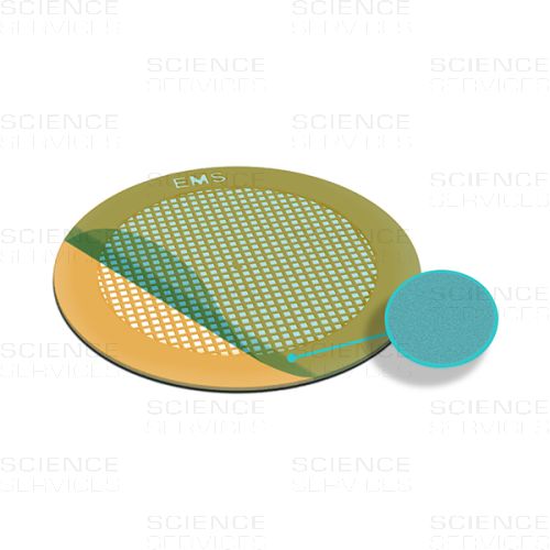 TEM Grids, Formvar Film coated, 400 Mesh, thin Bars, square, Cu