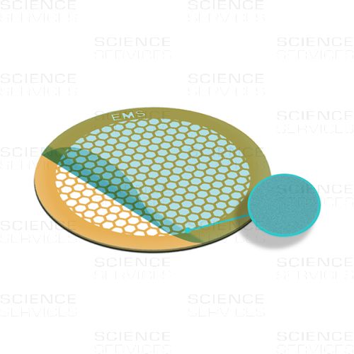 TEM Grids, Formvar Film coated, 300 Mesh, thin Bars, hexagonal, Cu