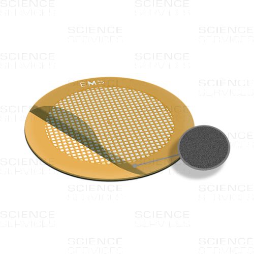 TEM Grids, Carbon Film coated, 400 Mesh, thin Bars, square, Cu