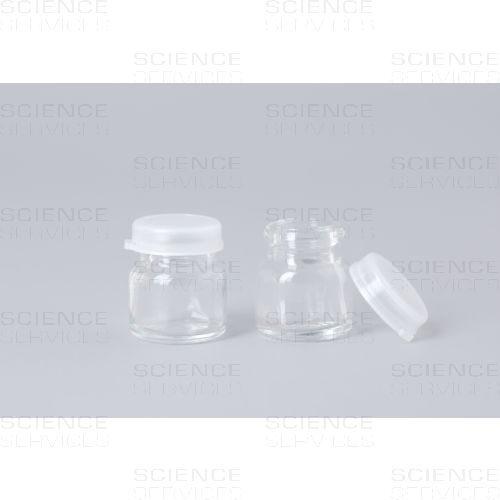 Probenflasche aus Glas, mit Plastik-Schnappdeckel 22mm, 4ml, 144 Stück