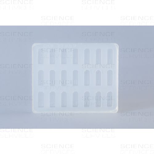 Standard Flat Embedding Mold, 21 numbered cavities measures, each