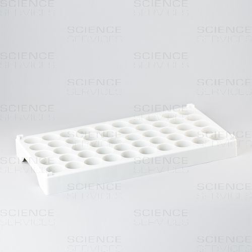 50-Place Scintillation Vial Rack, white, each