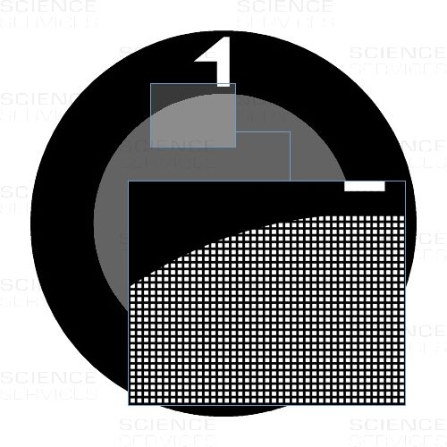 TEM Grids, 1500 Mesh, thin bars, square, Au, 15 pieces