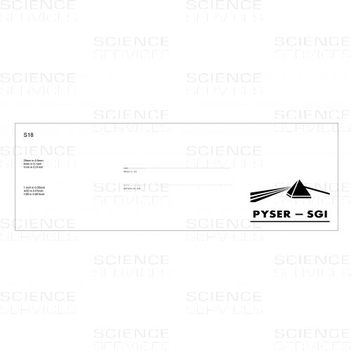 S18 - Stage Graticule for Transmitted Light with Metric & English Scales